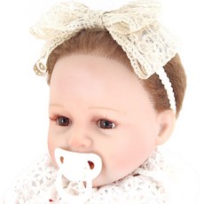 아랑로랑 여아용 플라워 레이스 더블 리본 헤어밴드