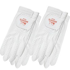 BRENCE 女用 Logo SEOUL 高爾夫手套 雙手用, 橘色, 2套