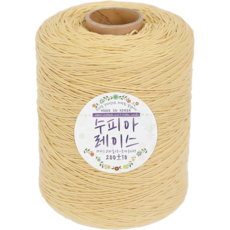 Teolsilnara Supia 蕾絲迷你筒 大容量精梳棉紗編織線 200g, 1個, 265 奶油芥末黃