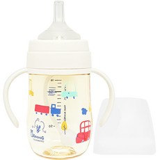 LITTLE BOBDOG PPSU汽車吸管學習杯, 乳白色, 180ml, 1個