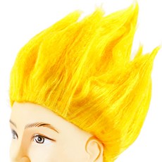 Stupid 超級賽亞人火焰Cosplay假髮, 黃色, 1個