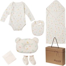 withorganic 孩童龍印花純棉衣物用品禮盒組