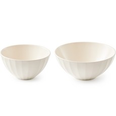 KwangJuYo Migak系列單人飯碗2件組, 混合套裝, 雪, 1組