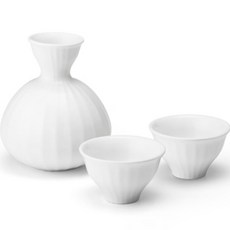 KwangJuYo Wolbaek系列清酒器3件組, 混合套裝, 白色, 1組