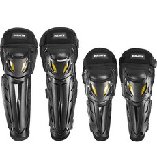 SULAITE 騎士防摔緩衝支撐墊 膝蓋 2入 + 手肘 2入組合 SLT1201, 黑色, 1套