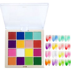 漸層美甲粉 16色, 1個, KN-A4095