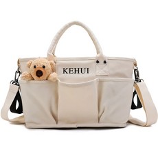 지앤와이 수납 유모차 정리 토트 크로스백, 베이지