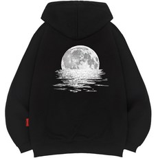 엘라모 남녀공용 3H 잠긴달 빅사이즈 후드티