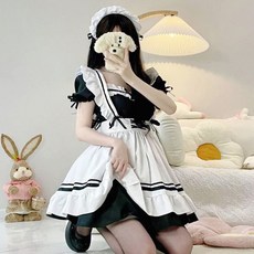 Opry 荷葉邊飾邊大尺碼女僕裝 Cosplay