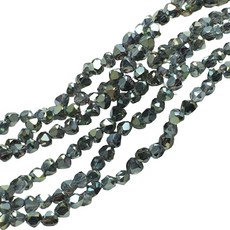 Allo-de 閃亮斜角愛心 DIY串珠 8m, TYPE 09, 1個