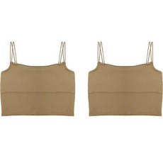 글램공감 투랩 끈 캡 크롭나시 런닝 브라탑 2종 세트