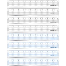 미소로 1500 컷팅 방안자 20cm 2종 x 4p 세트 2166, 검정 + 파랑, 1세트