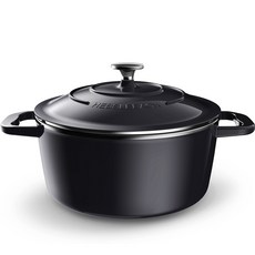 헤슬바흐 인덕션 스테인리스 합금 주물냄비 3.5L, 24cm, 오닉스 + 내부 버터크림, 1개