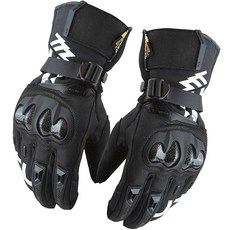 摩托車碳纖維防護防寒手套 雙手一組, 黑色