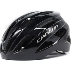 CANCUN 新款亞洲版型一體成型空氣力学超輕量自行車安全帽 220g, 亮光黑