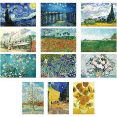Monolike Vincent Van Gogh明信片12入組, 混色