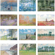 Monolike 克洛德·奧斯卡·莫內明信片 12種組, 混合顏色