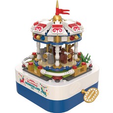 Toy N Toy 旋律音樂盒 旋轉木馬 樂高相容積木, 混合顏色, 1個