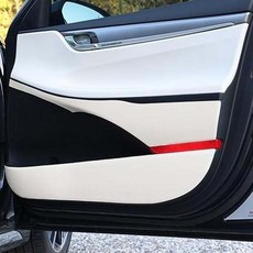 Powon 現代 The All-New Grandeur GN7 汽車皮革車門保護蓋, 棉米色, 參考內容