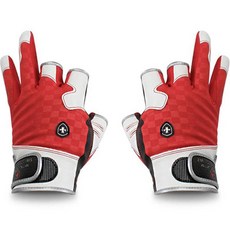 MONCROSS SWITZERLAND 3指切口 海釣 淡水 釣魚手套 雙手可用 GG-301R, 紅色