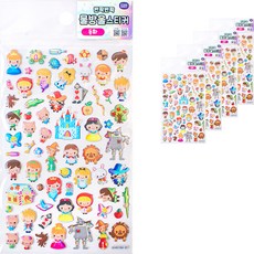 스튜디오에잇 반짝반짝 물방울 동화 스티커, 혼합색상, 5개