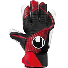 uhlsport 足球用 Powerline Starter Soft 守門員手套 雙手穿戴 101131201, 黑色 + 紅色 + 白色, 1個