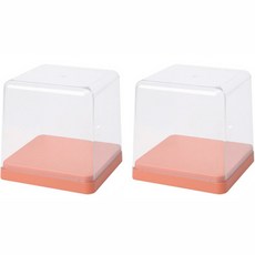 壓克力公仔盒 彩色平板 方形 橘色, 2個