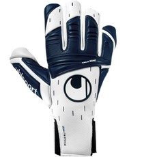 uhlsport 經典Absolutgrip緊身HN足球守門員手套 雙手配戴 101132001, 白色 + 海軍藍, 1個