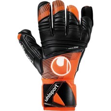 uhlsport 足球用 Super Resist+ HN 螢光守門員手套 雙手穿戴 101131601, 螢光橙 + 黑色 + 白色, 1個