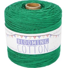 Teolsilnara 迷你筒 Blooming Cotton 18股精梳棉紗 編織線 350g, 18 綠色, 1個