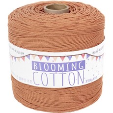 털실나라 미니콘 블루밍 코튼 18합 코마면사 뜨개실 350g, 34 붉은베이지, 1개