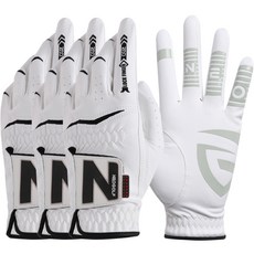 Neo Golf 男士機能性矽膠握把單手高爾夫手套 左手用 4入, 白色, 4個