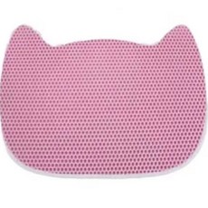 貓用雙層防水防滑貓砂墊, 粉紅色