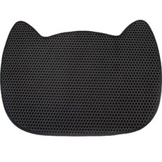 貓咪雙層防水防滑貓砂墊, 黑色