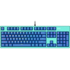 ABKO 特別版 凱華光軸 防水 電競 機械式 有線 標準型 鍵盤, 藍薄荷, K660S, 光軸