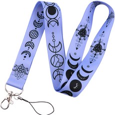 하이어리 스마트폰 컬러 넥 스트랩, 블루, 1개