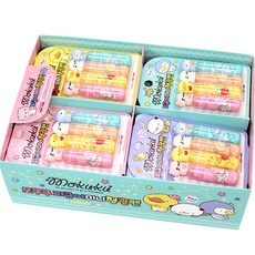 Popcorn Fancy Moku Ku公仔迷你螢光筆 4種*5入組, 粉色、黃色、紫色、薄荷