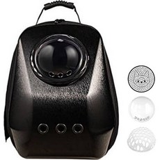 ye pet 寵物第8代特大型太空包+窗戶4件組, 黑色, 1個