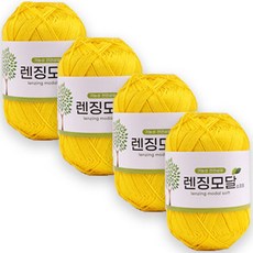 렌징모달 소프트 뜨개실, 7 옐로우, 4개