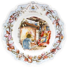Aynsley Brambly Hedge 盤子, 1個, 白色(WINTER)