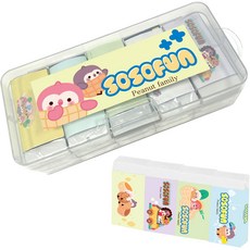 DADA Sosofun便當盒清潔橡皮擦 15入+多功能多用途盒 A組, 隨機出貨, 1組