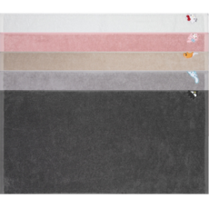 三麗鷗角色洗臉毛巾 30支棉紗 170g x 5款組 pani-ys-0801, 白色, 粉紅色, 米色, 銀色, 深灰色, 5個