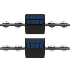 MIREU 太陽能8LED上下壁燈 2入, 白色