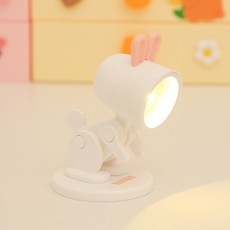 코지헤븐 토끼 스탠드 LED 램프 미니 조명 수면등, 화이트