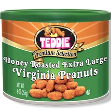 TEDDIE 優質花生蜂蜜花生特大營養零食, 255g, 1罐