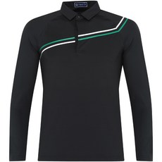 FERRA US 男士斜紋點綴高爾夫長袖衫 CTF3FU2064