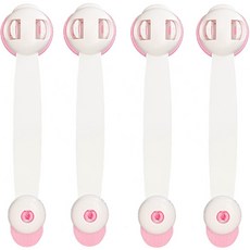 꼬사 듀얼 버튼 서랍 안전잠금장치, 핑크, 4개