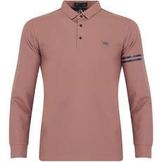 FERRA US 男士絲綢觸感高爾夫長袖襯衫 CTF3OM2137