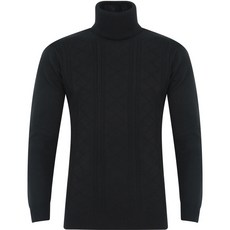 FERRA US 男款菱格紋針織高爾夫高領衫 CTF3RV2034