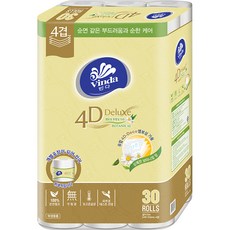 Vinda 維達 4D Deluxe 4層壓紋植萃香捲筒衛生紙, 23m, 30捲, 1袋